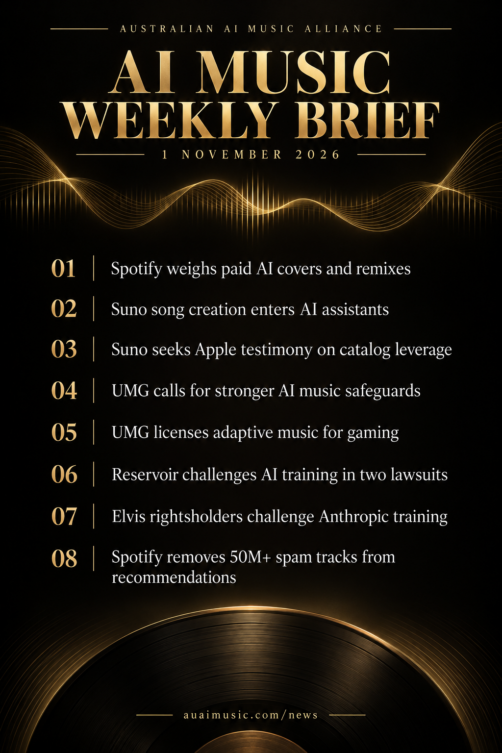 AI Music Weekly Brief · 1 November 2026